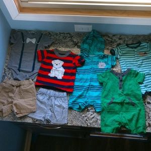 5 outfits baby boy 9 mo summer lot
